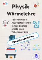 Vorschau - Arbeitsblätter - Physik Wärmelehre - Formeln verstehen - Teilchenmodel Aggregatzustände - Deckblatt