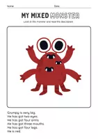 Vista previa - Manualidades / Dibujos para colorear - My Mixed Monster - BODY PARTS ENGLISH ESL - Portada