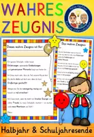 Vorschau - Fördermaterial/Inklusion - Wahres Zeugnis mit Affirmationen & Mutmachern / Zeugnisbeigabe - Deckblatt