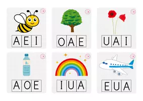 Vista previa - Tarjetas / Manipulativos - Juego Conciencia fonológica de las vocales - página 2