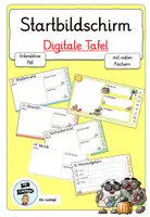 Vorschau - Präsentationen/Tafelbilder - interaktiver Startbildschirm digitale Tafel Sommer - Deckblatt