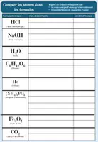 Aperçu - Feuilles d'exercices - Exercice : Comptez les atomes dans les formules chimiques. - Page 1
