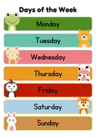 Vorschau - Arbeitsblätter - Months of the Year/ Days of the week Lernkarten - Deckblatt