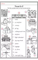 Vista previa - Hojas de trabajo - Travel A-Z - Vocabulary Worksheets - página 2