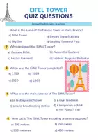 Vorschau - Arbeitsblätter - EIFEL TOWER Quız Questıons with Answers - Seite 1