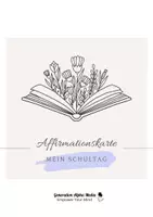 Vorschau - Poster - Mein Schultag - Affirmation für mehr Selbstbewusstsein - Deckblatt