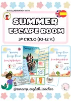 Vista previa - Juegos / Gamificación - SUMMER/ EL VERANO ESCAPE ROOM SUMMER (10-12 YEARS) INGLÉS Y ESPAÑOL - Portada