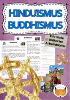 Vorschau - Arbeitsblätter - Buddhismus und Hinduismus - Deckblatt