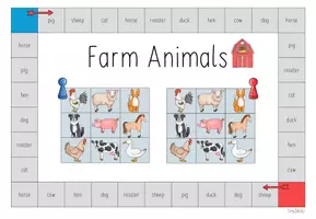 Vorschau - Spiele - Bingofeld - Farm Animals (3./4. Klasse, Englisch) - Seite 1
