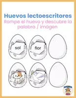 Vista previa - Tarjetas / Manipulativos - Huevos lectoescritores - maestra Lizz - Portada