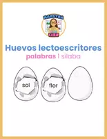 Vista previa - Tarjetas / Manipulativos - Huevos lectoescritores - maestra Lizz - página 1