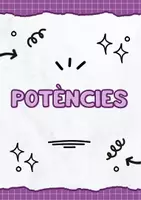 Vista previa - Unidades / Secuencias / Situaciones de Aprendizaje - POTÈNCIES. TEORIA I EXERCICIS. MEMORY - página 1