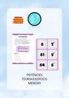 Vista previa - Unidades / Secuencias / Situaciones de Aprendizaje - POTÈNCIES. TEORIA I EXERCICIS. MEMORY - Portada