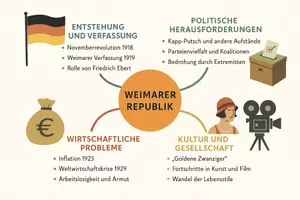 Vorschau - Arbeitsblätter - Lernposter + AB mit Fragen zum Thema "Weimarer Republik" + Lösungsblatt + Mindmap + Infografik - Seite 3