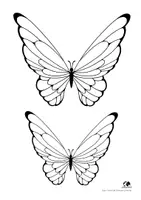 Vorschau - Mal- und Bastelvorlagen - Ausmalvorlagen Fensterdeko Leuchtende Schmetterlinge 🦋 - Seite 3