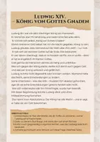 Vorschau - Arbeitsblätter - Der absolutistische Staatsgedanke unter Ludwig XIV - Seite 1