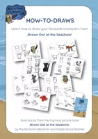 Vorschau - Stationenlernen - Brown Owl At the seashore - HOW TO DRAW ANIMALS - Deckblatt
