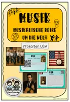 Vorschau - Bildkarten - Musikalische Reise um die Welt - USA Infokarten - Deckblatt