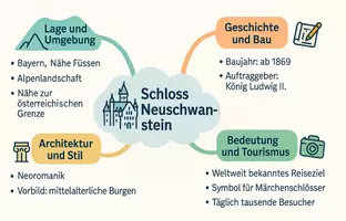 Vorschau - Arbeitsblätter - Arbeitsblätter zum Thema "Schloss Neuschwanstein" + Lösung & MP3 + Mindmap + Infografik - Seite 2