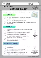 Vorschau - Arbeitsblätter - 📋 Checkliste: Zeitungsbericht überarbeiten (Klasse 3–5) - Deckblatt