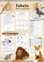 Vorschau - Arbeitsblätter - Fabeln Materialpaket - Deckblatt