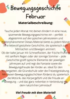Vorschau - Text - Bewegungsgeschichte Februar - zum Vorlesen, Auflockern und Mitmachen - Seite 1