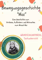 Vorschau - Text - Bewegungsgeschichte Mai - zum Vorlesen, Auflockern und Mitmachen - Deckblatt