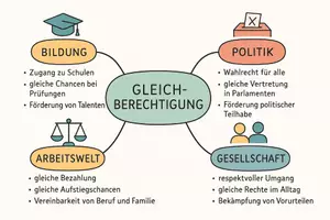 Vorschau - Arbeitsblätter - Arbeitsblatt "Gleichberechtigung" + Onlineübung & MP3 + Mindmap + Infografik - Seite 3