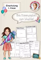 Vorschau - Arbeitsblätter - Erinnerungsheft Schulstart Vorschule | Einschulung - Deckblatt