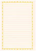 Vorschau - Arbeitsblätter - Arbeitsblatt: Deutsch Lineatur 3 - einzeilig 4 mm - DIN A4 mit Rahmen orangener Hintergrund ||20 Seiten Cw904f36-4 - Seite 1