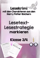 Vorschau - Arbeitsblätter - Lesekrimi mit den Harry Potter Charakteren - markieren - Deckblatt