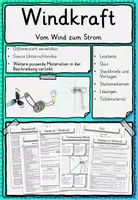 Vorschau - Stundenentwürfe - Materialpaket Erneuerbare Energie Windkraft Wasserkraft Verbrennungskraftwerke - Deckblatt
