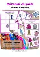 Aperçu - Apprentissages en autonomie - Reproduis la grille - Vêtements et Accessoires - Page de couverture