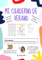 Vista previa - Hojas de trabajo - Cuaderno de verano (+20 actividades) - página 1