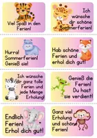 Vorschau - Poster - Materialpaket - Schöne Ferien Kärtchen - Ferienwünsche zum Schuljahresende - Seite 2