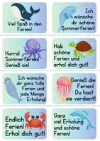 Vorschau - Poster - Materialpaket - Schöne Ferien Kärtchen - Ferienwünsche zum Schuljahresende - Seite 3
