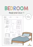 Vista previa - Hojas de trabajo - Bedroom / Dormitorio: Read and Color 1 (Hoja de trabajo de inglés) - Portada