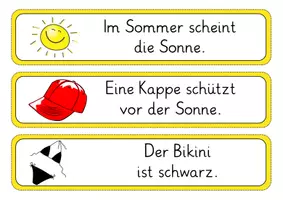 Vorschau - Aufgabenkarten - Schleichdiktat zum Sommer für Klasse 2 - Seite 2