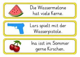 Vorschau - Aufgabenkarten - Schleichdiktat zum Sommer für Klasse 2 - Seite 3