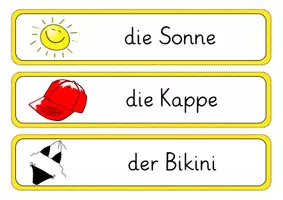 Vorschau - Aufgabenkarten - Schleich- /Laufdiktat zum Thema Sommer - Klasse 1 - Seite 2