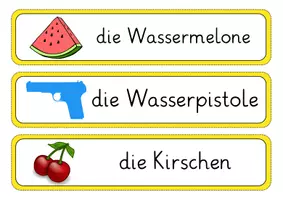 Vorschau - Aufgabenkarten - Schleich- /Laufdiktat zum Thema Sommer - Klasse 1 - Seite 3