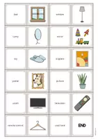 Vista previa - Juegos / Gamificación - Bedroom / Dormitorio: Domino (Juego para la clase de inglés) - página 3