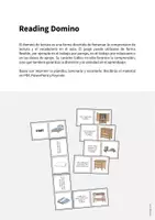 Vista previa - Manualidades / Dibujos para colorear - Bedroom / Dormitorio: Reading Domino (Juego para la clase de inglés) - página 1