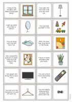 Vista previa - Manualidades / Dibujos para colorear - Bedroom / Dormitorio: Reading Domino (Juego para la clase de inglés) - página 3