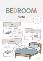 Vista previa - Manualidades / Dibujos para colorear - Bedroom / Dormitorio: Puzzle (Rompecabezas para la clase de inglés) - Portada