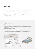 Vista previa - Manualidades / Dibujos para colorear - Bedroom / Dormitorio: Puzzle (Rompecabezas para la clase de inglés) - página 1