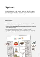 Vista previa - Juegos / Gamificación - Pet Shop / Tienda de animales: Clip Cards (Tarjetas de pinza para la clase de inglés) - página 1
