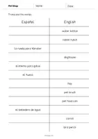 Vista previa - Evaluación - Pet Shop / Tienda de animales: Vocabulary Mini Test (Test para la clase de inglés) - página 3
