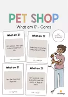 Vista previa - Tarjetas / Manipulativos - Pet Shop / Tienda de animales: What am I? - Cards (Juego de adivinanzas para la clase de inglés) - Portada