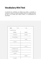 Vista previa - Evaluación - Sweets / Dulces: Vocabulary Mini Test (Test para la clase de inglés) - página 1